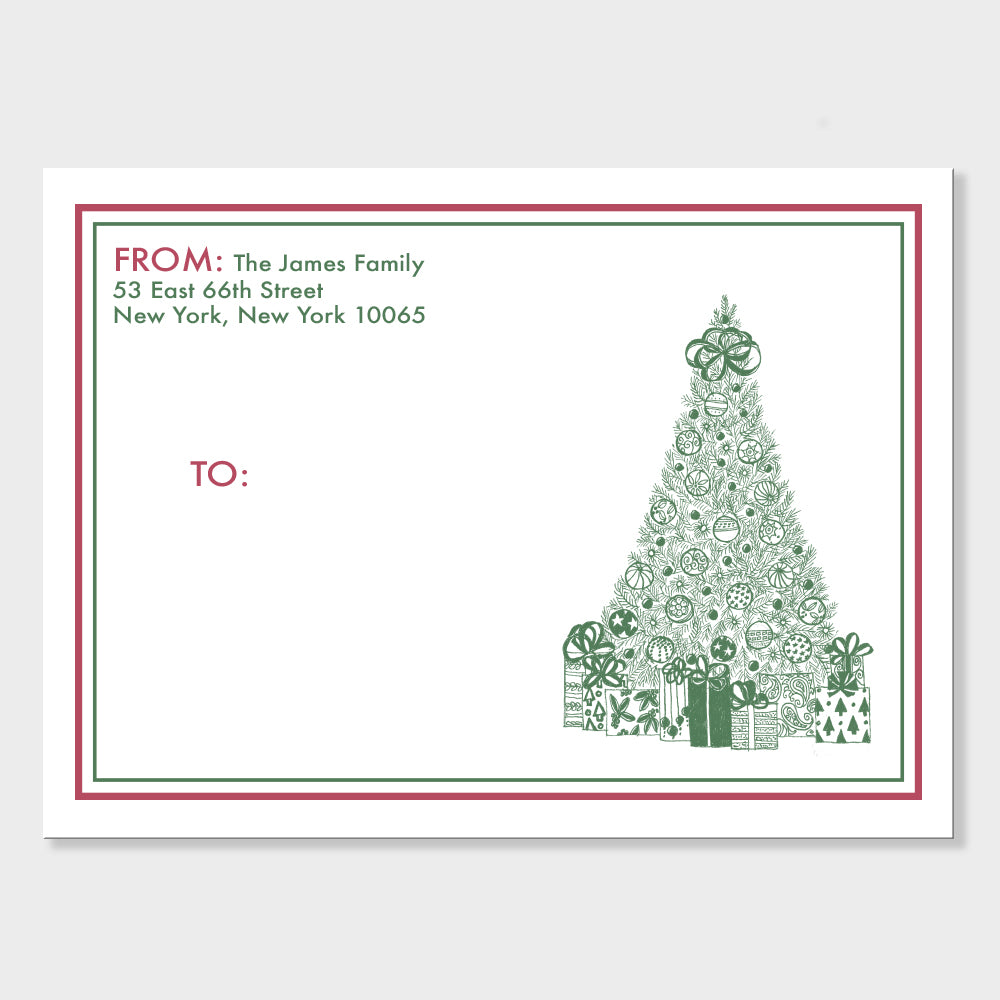 Christmas Tree Mailing Labels