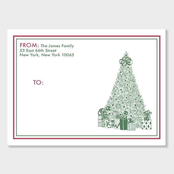 Christmas Tree Mailing Labels