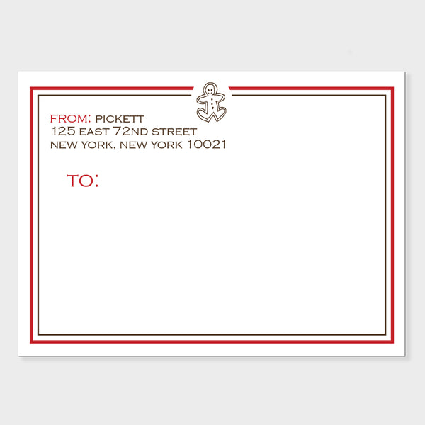 Holiday Gingerbread Mailing Labels