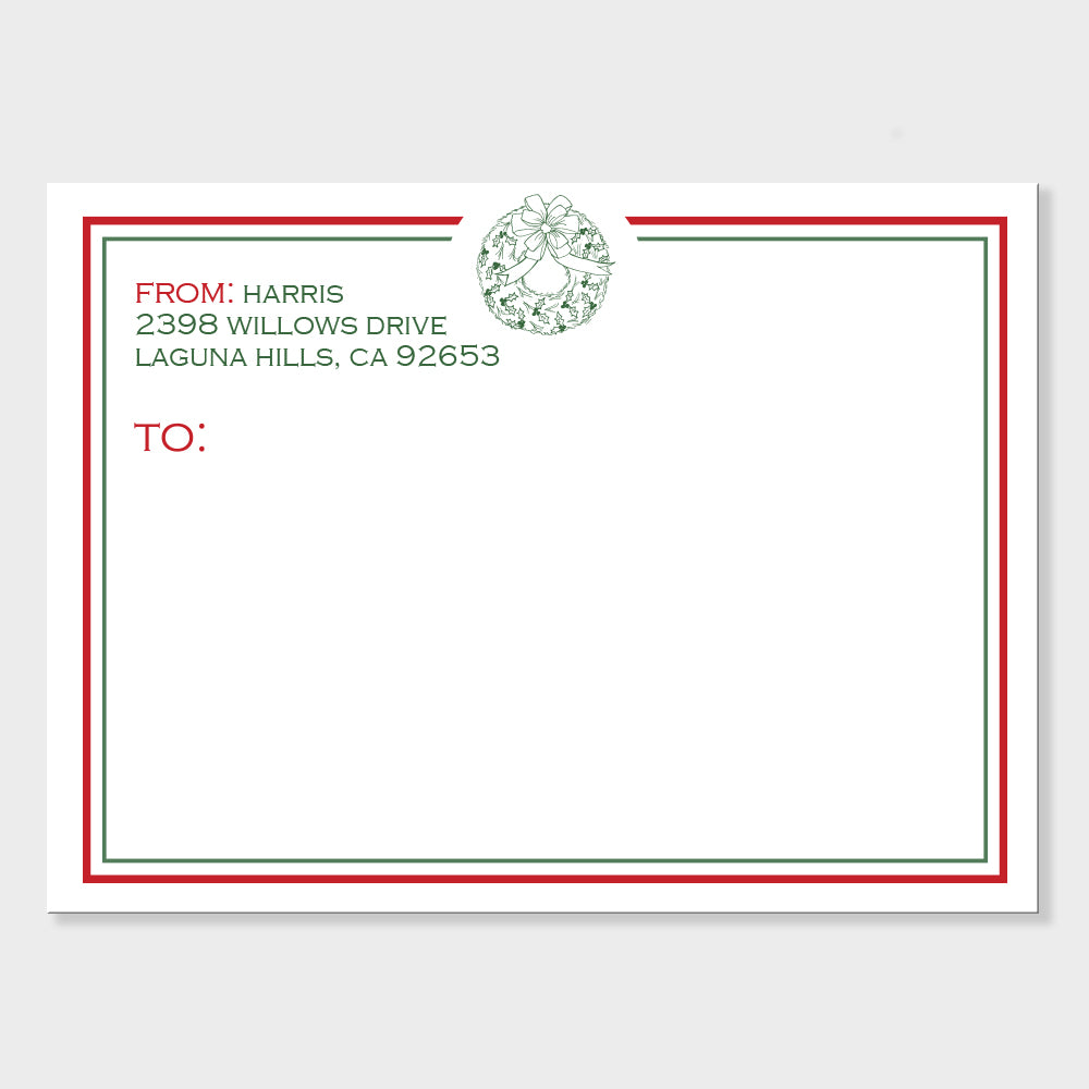 Wreath Mailing Labels