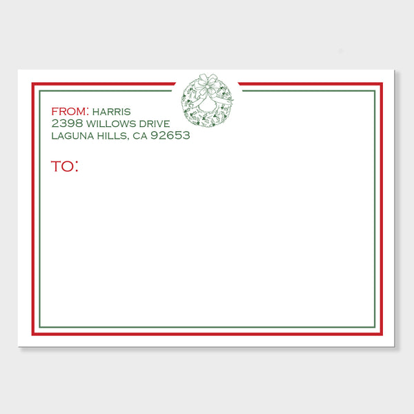 Wreath Mailing Labels