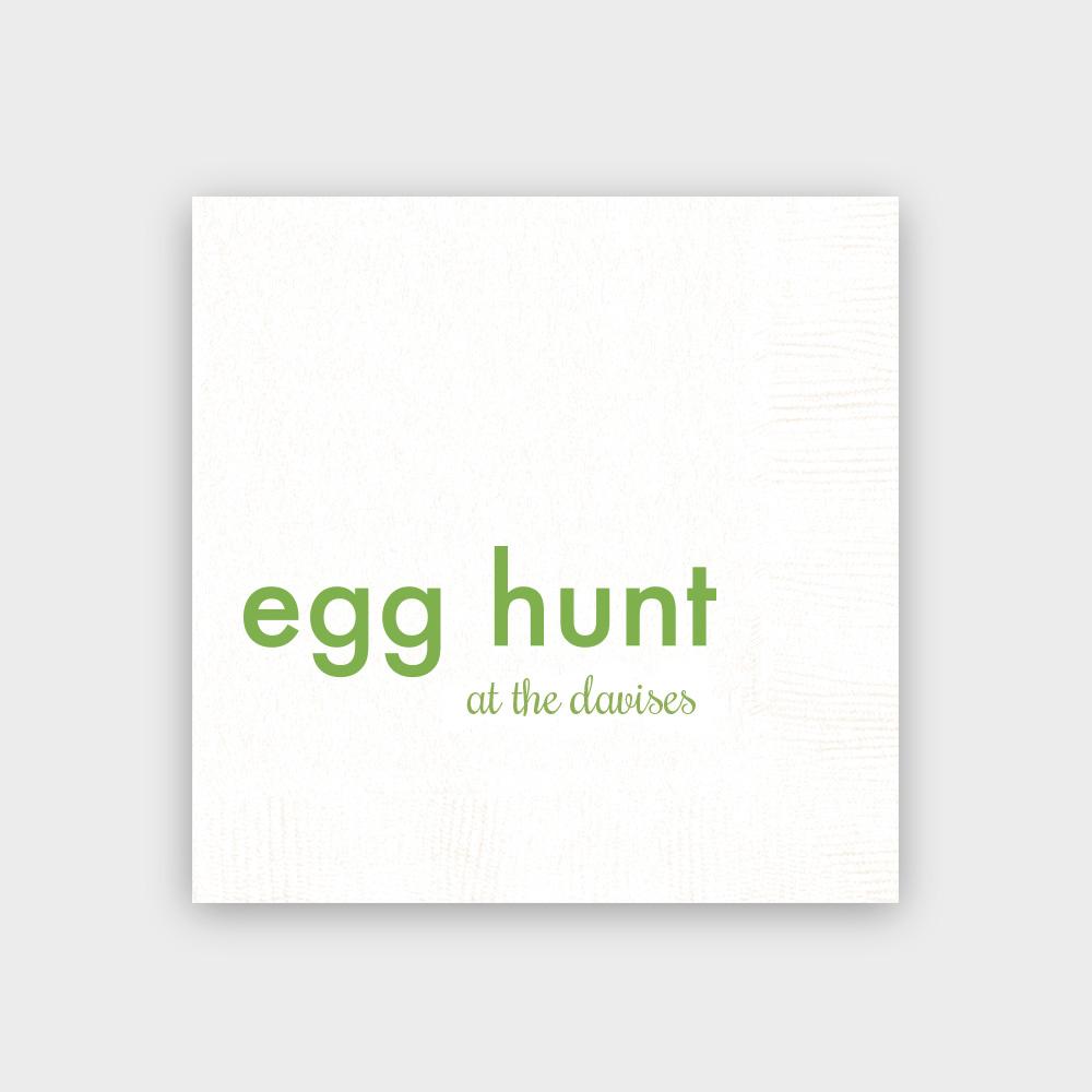 Egg Hunt at the... White Napkins