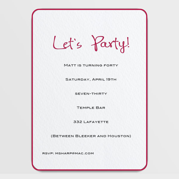 Let’s Party Invitation