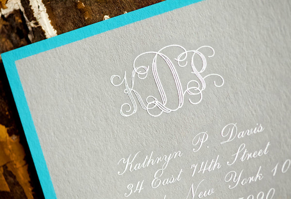 Monogram Calling Card