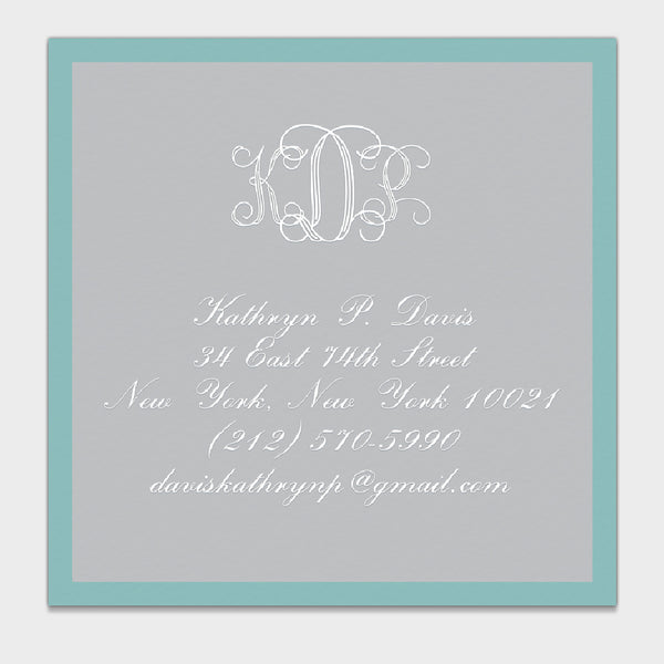 Monogram Calling Card