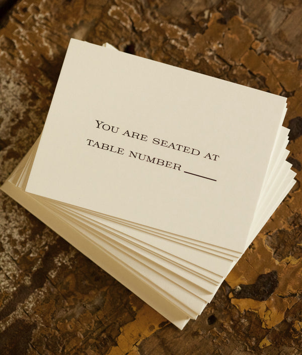 Classic Block Escort Cards