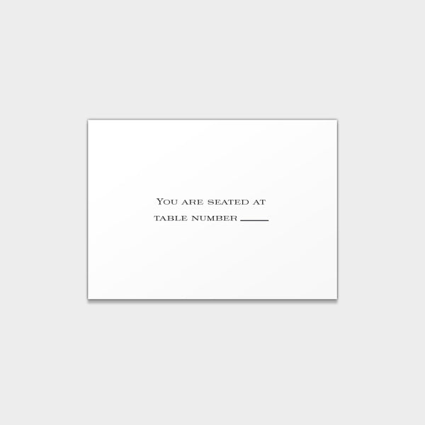 Classic Block Escort Cards