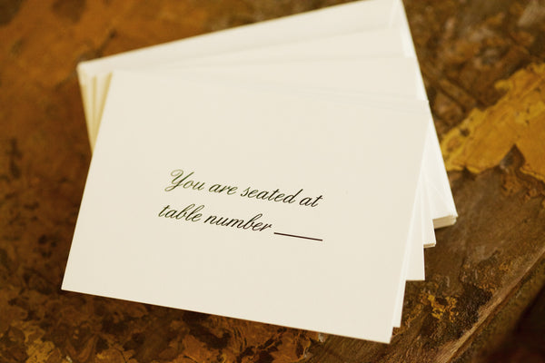 Classic Script Escort Cards