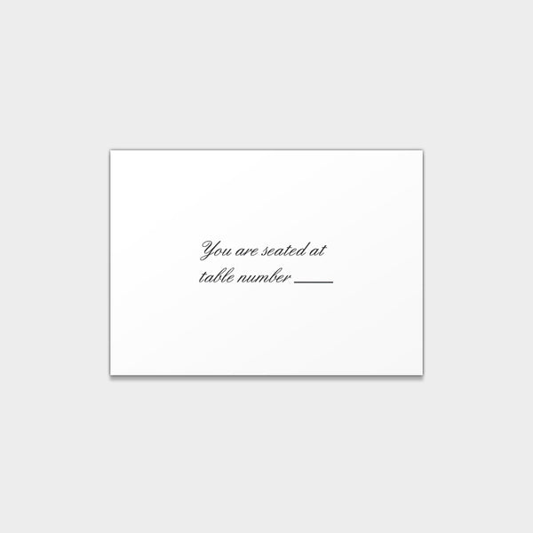 Classic Script Escort Cards