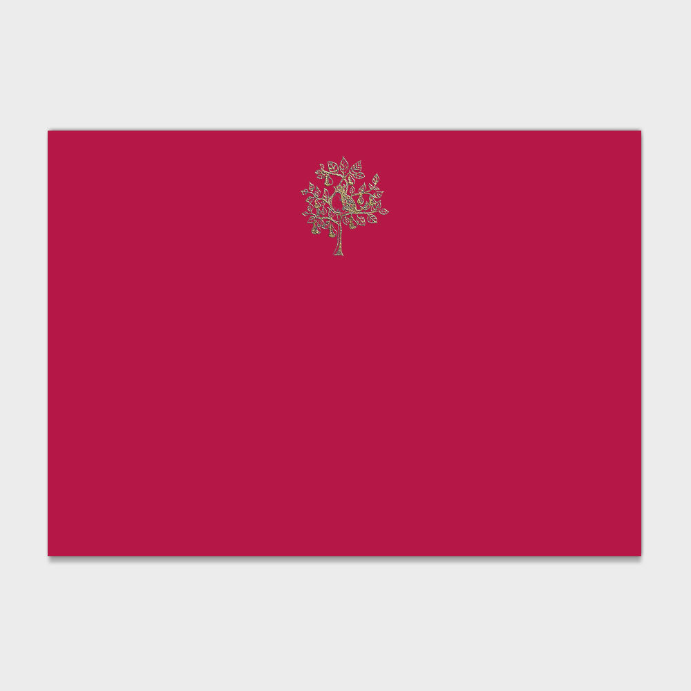 Engraved Holiday Partridge Note Cards