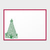 Engraved Holiday Christmas Tree Note Cards