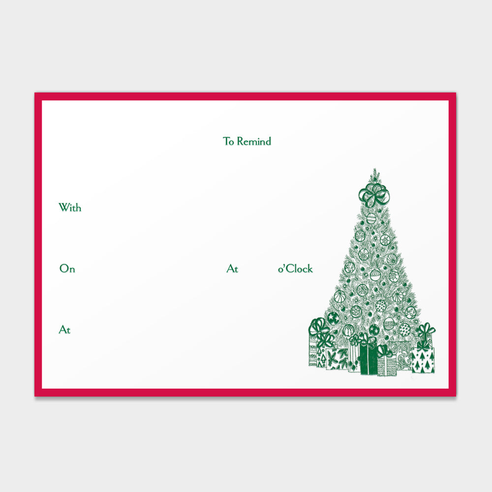 Christmas Tree “To Remind” Note Cards