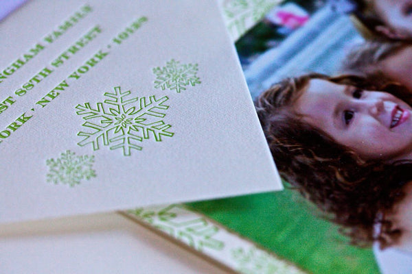 Green Snow Holiday Card