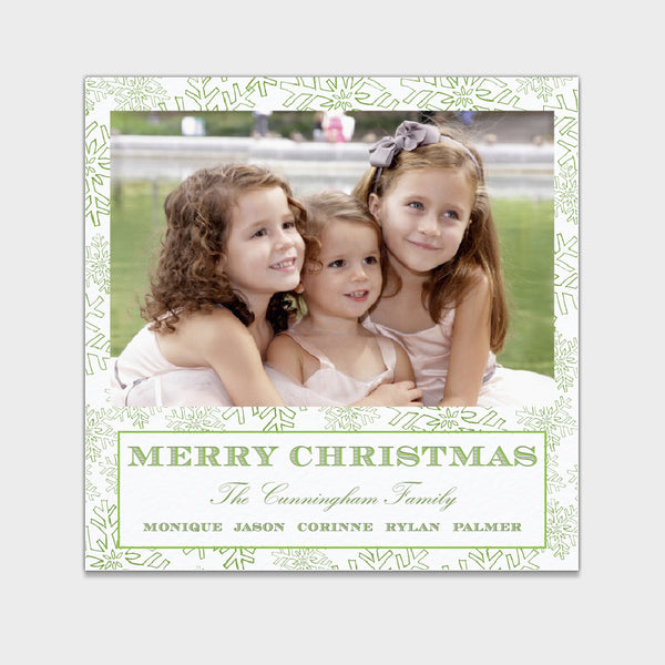 Green Snow Holiday Card