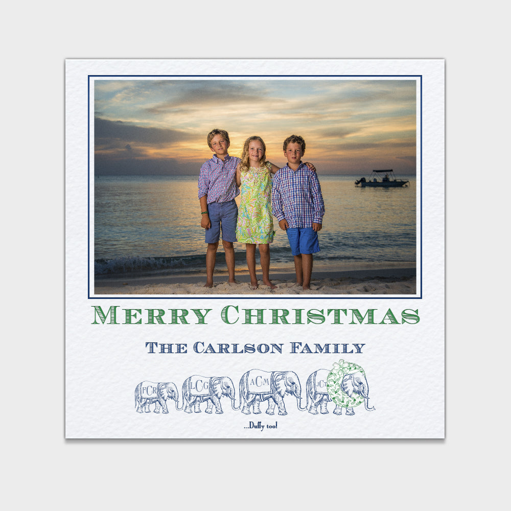 Elephant Family Holiday Card