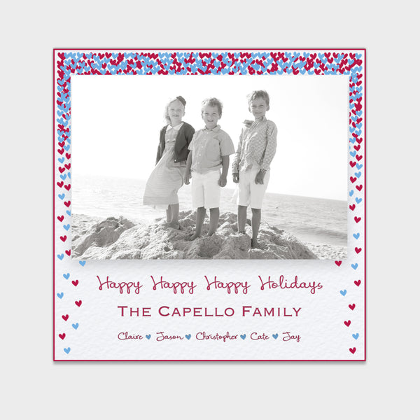 Happy Heart Showers Holiday Card