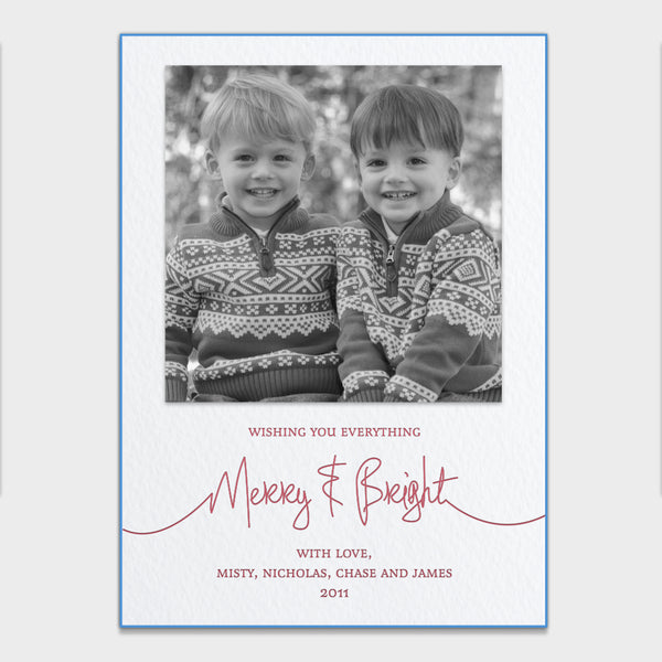 Merry & Bright Holiday Card