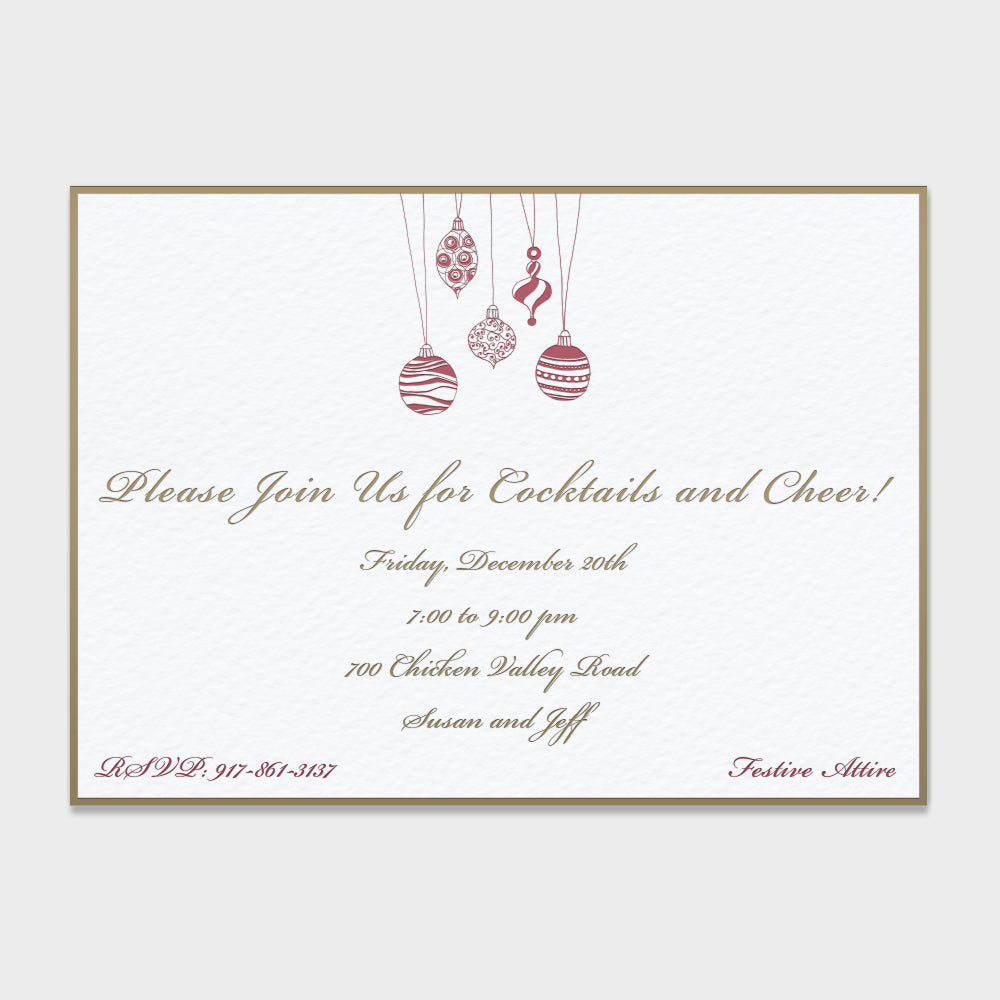 Hanging Ornaments Invitation