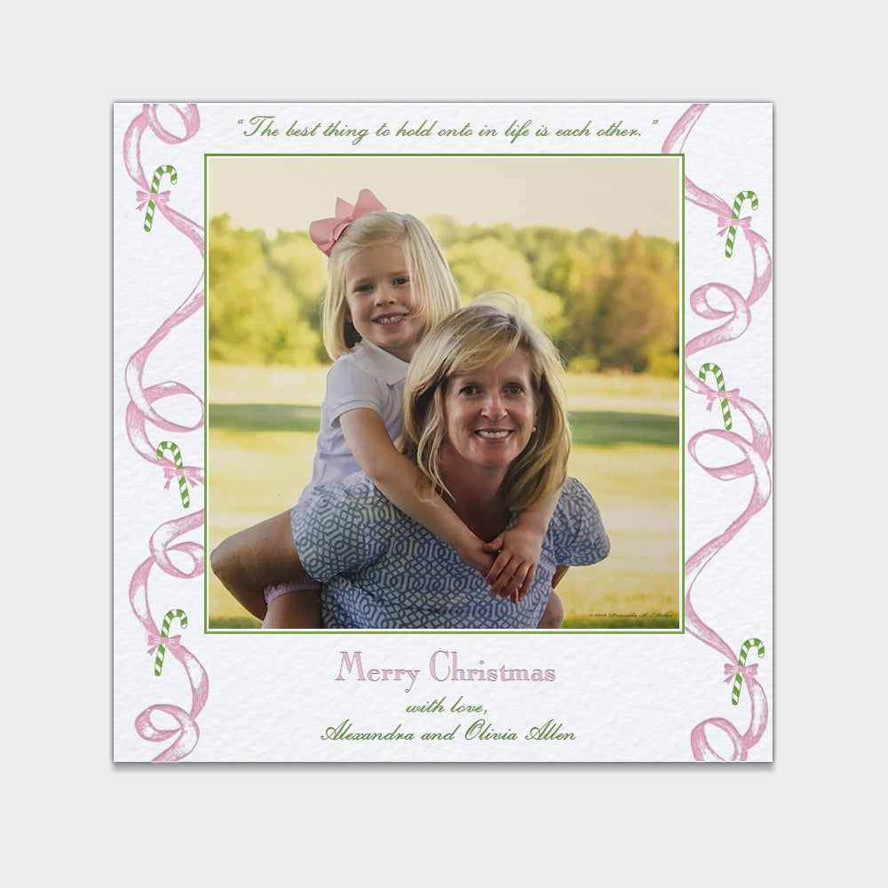 Pink Ribbon Christmas Card