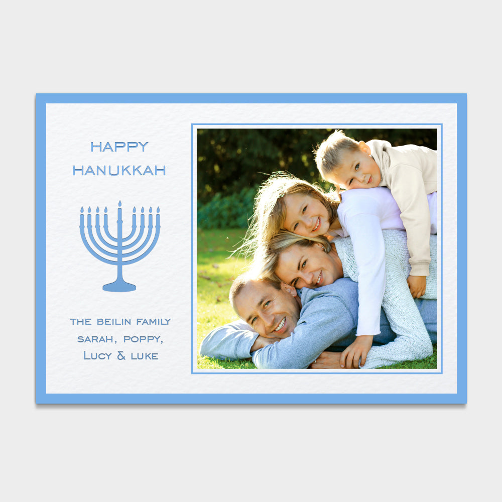 Happy Hanukkah Single Photo Card