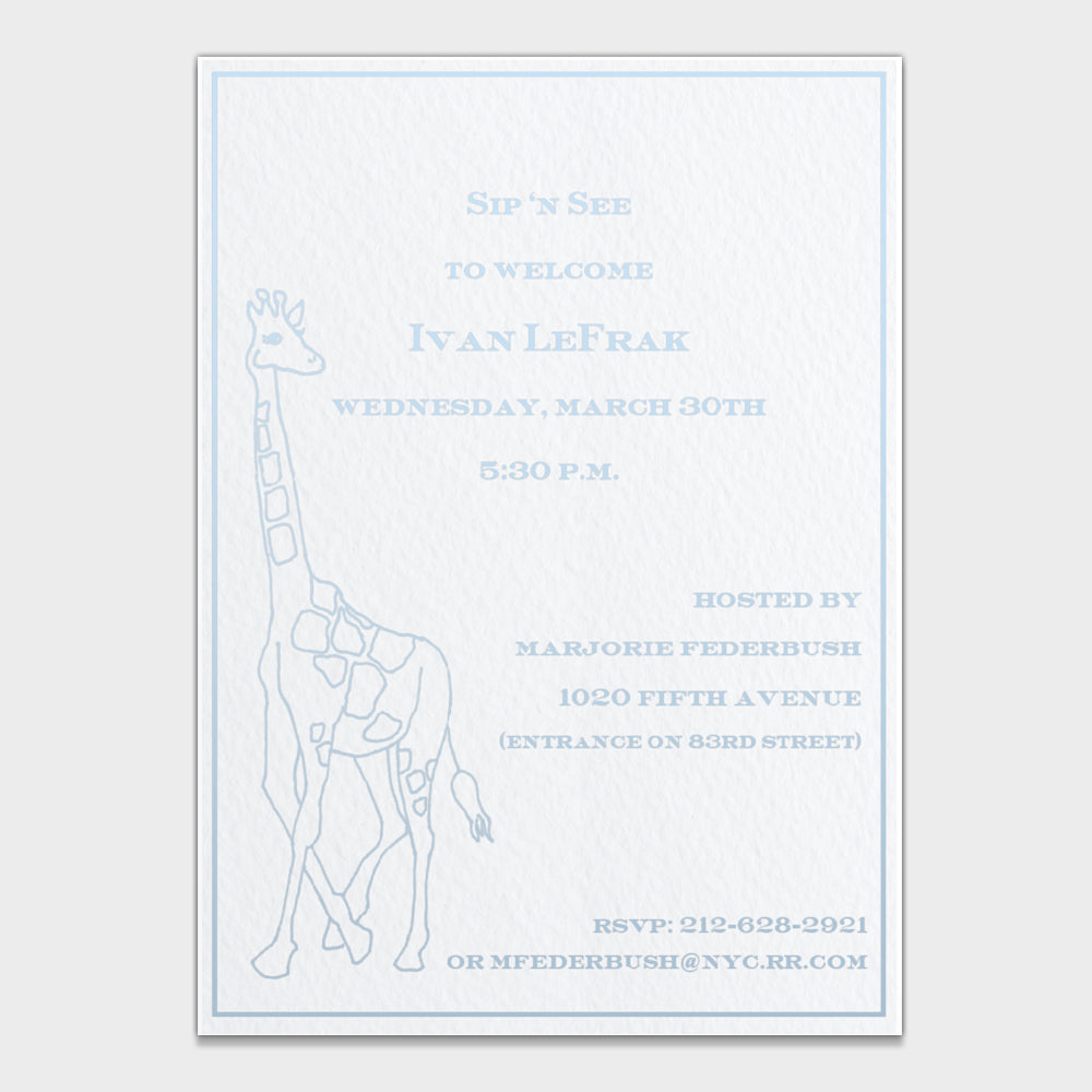 Ivan Giraffe Invitation