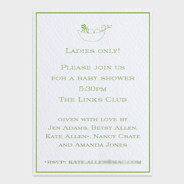 Sweet Pea Shower Invitation