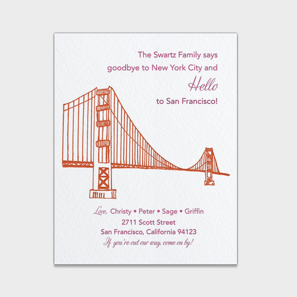 Golden Gate Moving Card