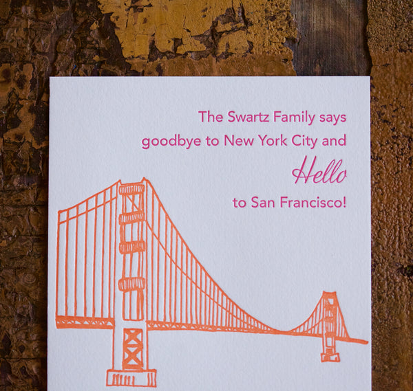 Golden Gate Moving Card