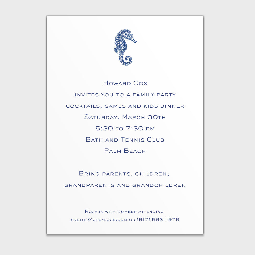 Cox Party Invitation
