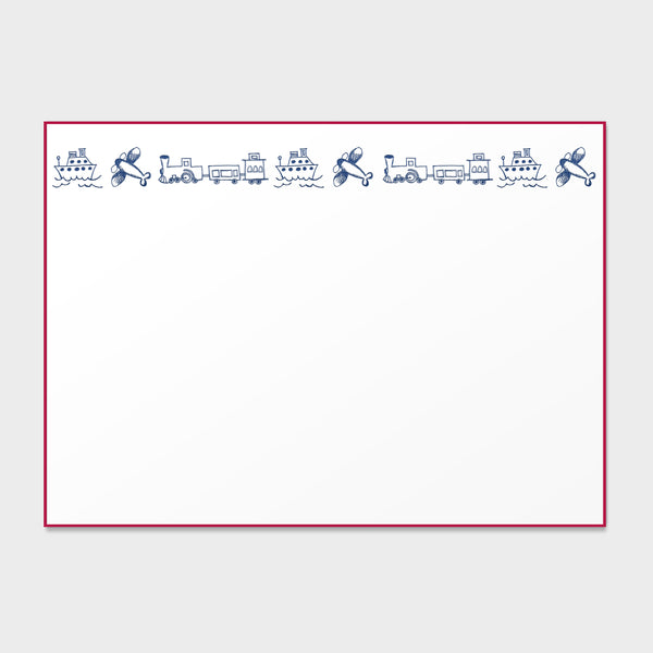 Plane Trains Note Cards