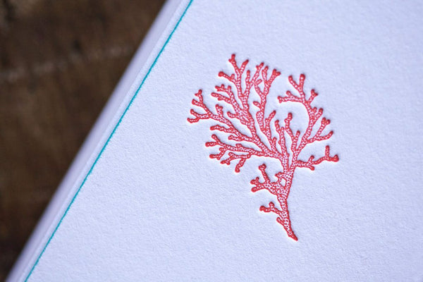 Coral Note Cards