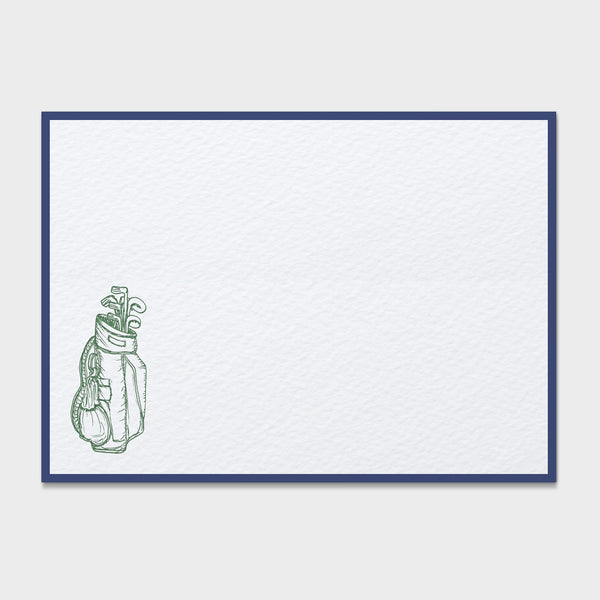 Letterpress Golf Bag Note Cards