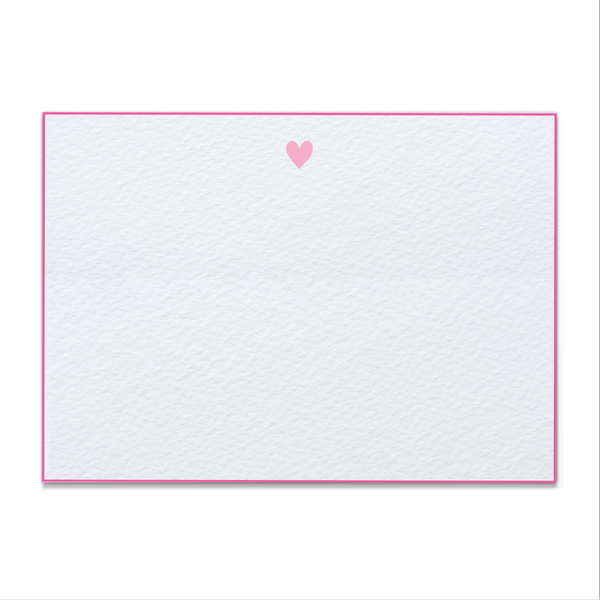 Light Pink Heart Note Cards