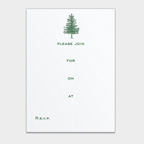 Winter Pine Fill In Invitations