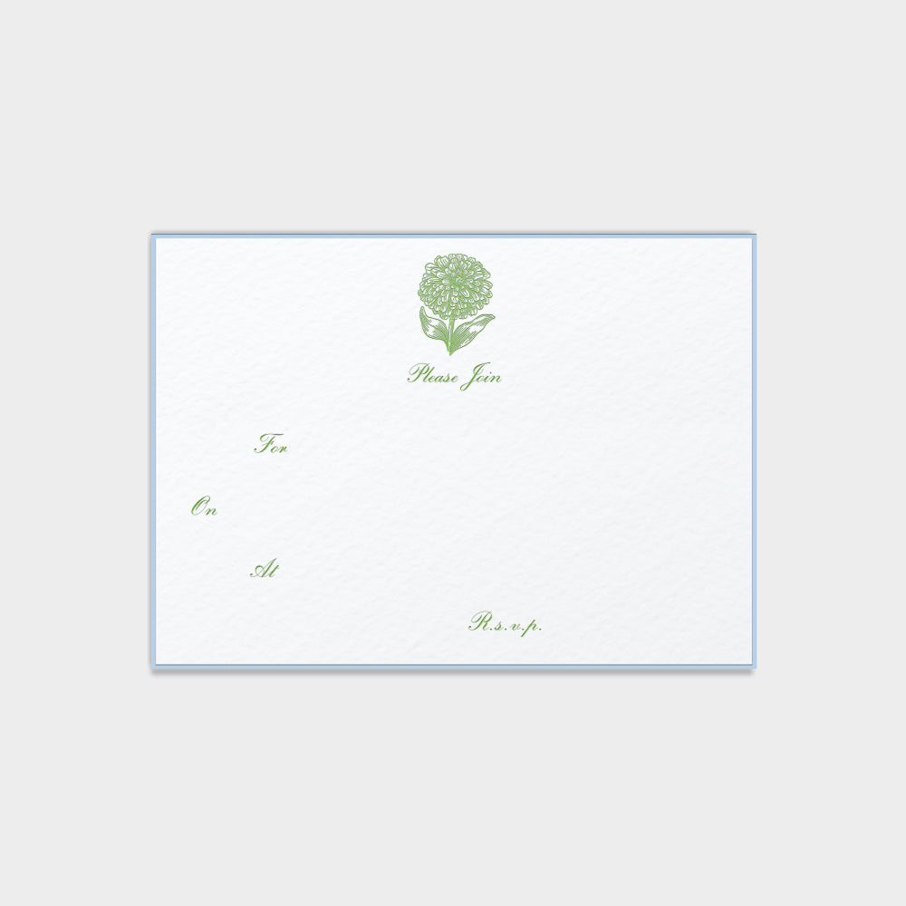 Spring Zinnia Fill In Invitations