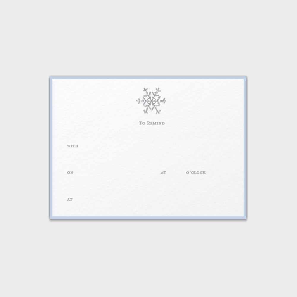 Snowflake “To Remind” Note Cards