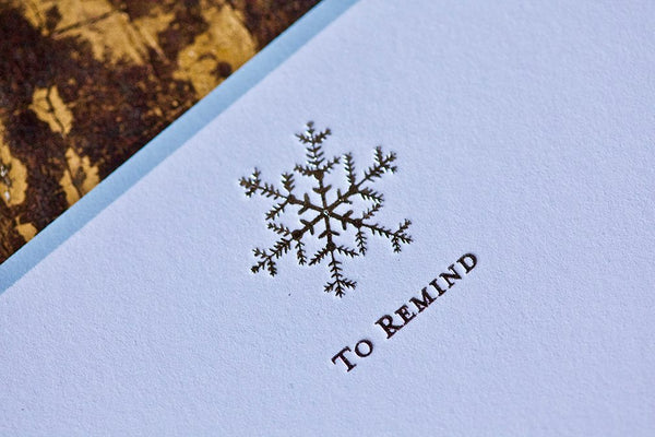 Snowflake “To Remind” Note Cards