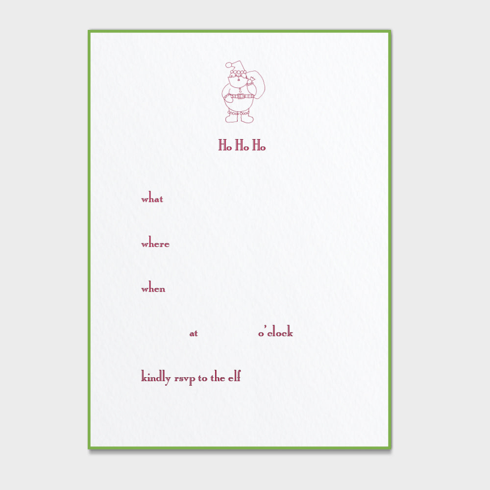 Santa Fill In Letterpress Cards