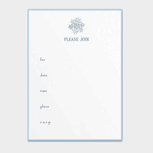 Snowflake Fill In Invitations