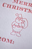 Letterpress Santa Gift Tag