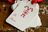 Candy Cane Letterpress Gift Tag