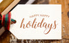 Happy Holidays Letterpress Gift Tag