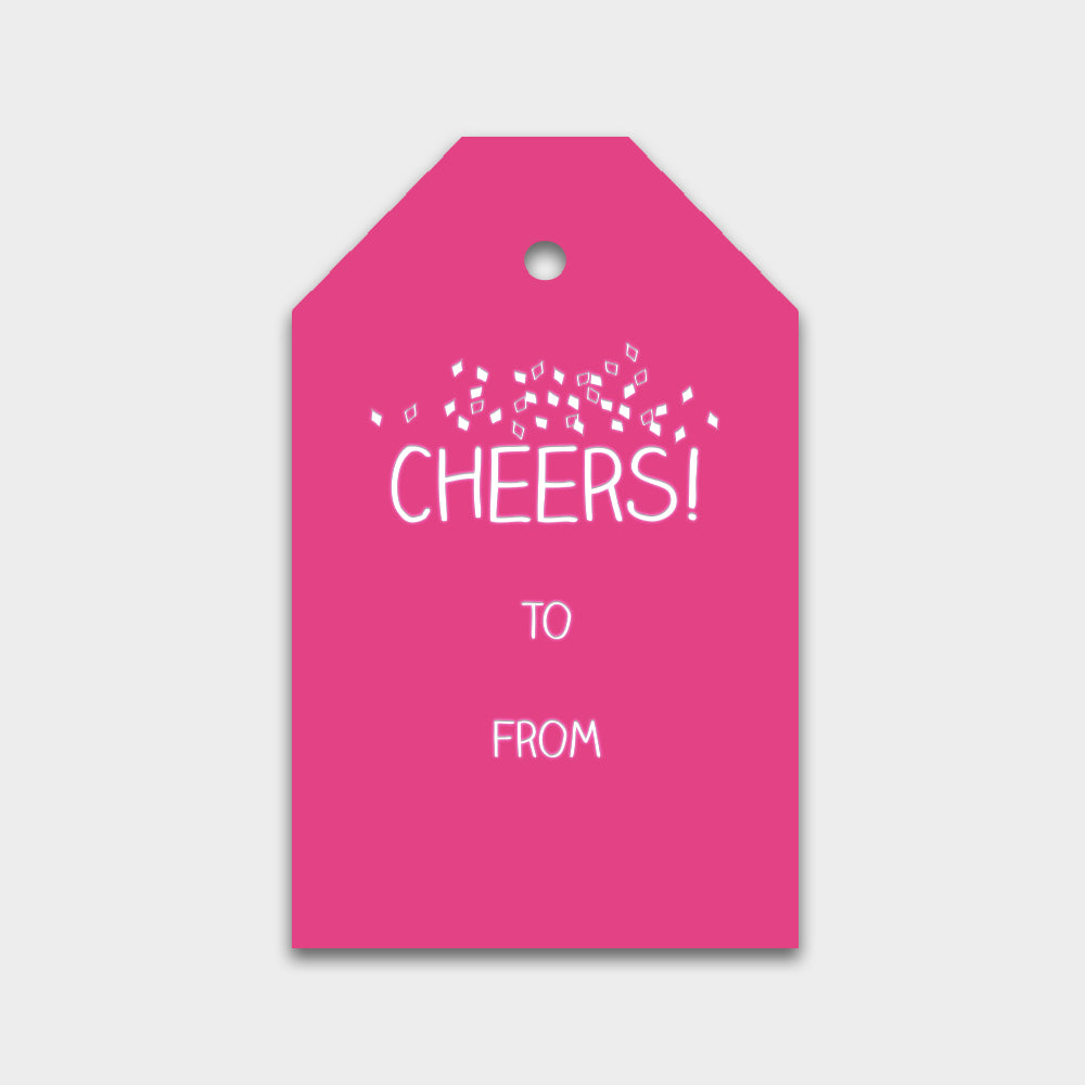 Cheers Letterpress Gift Tag