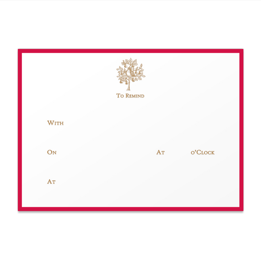 Partridge In A Pear Tree Remind Cards
