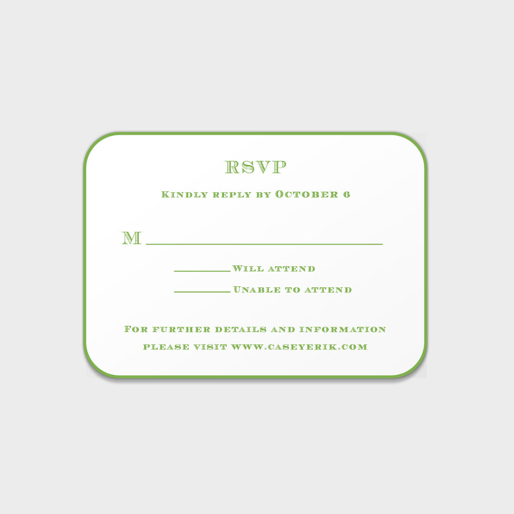 Casey & Erik Response Card