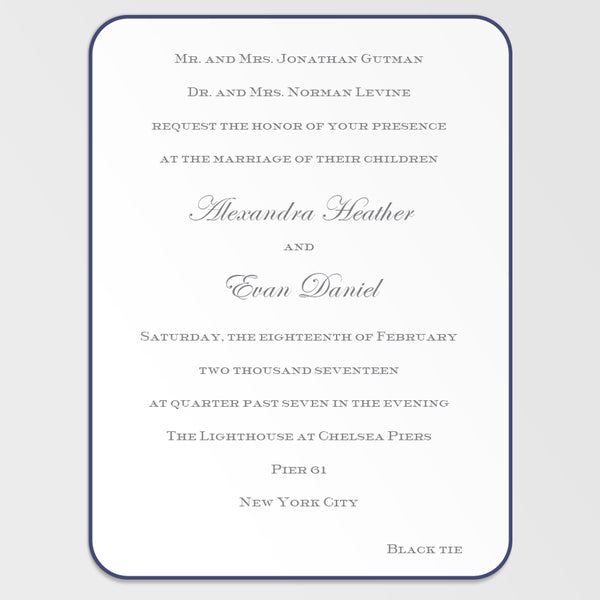 Alex & Evan Wedding Invitation