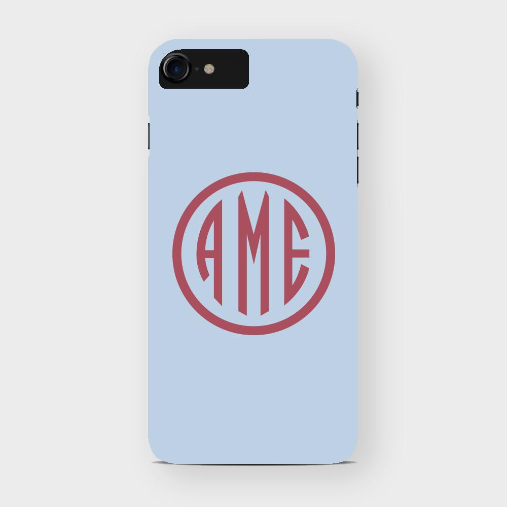 Bluebell and Red Monogram iPhone Case Bluebell and Red Monogram iPhone Case