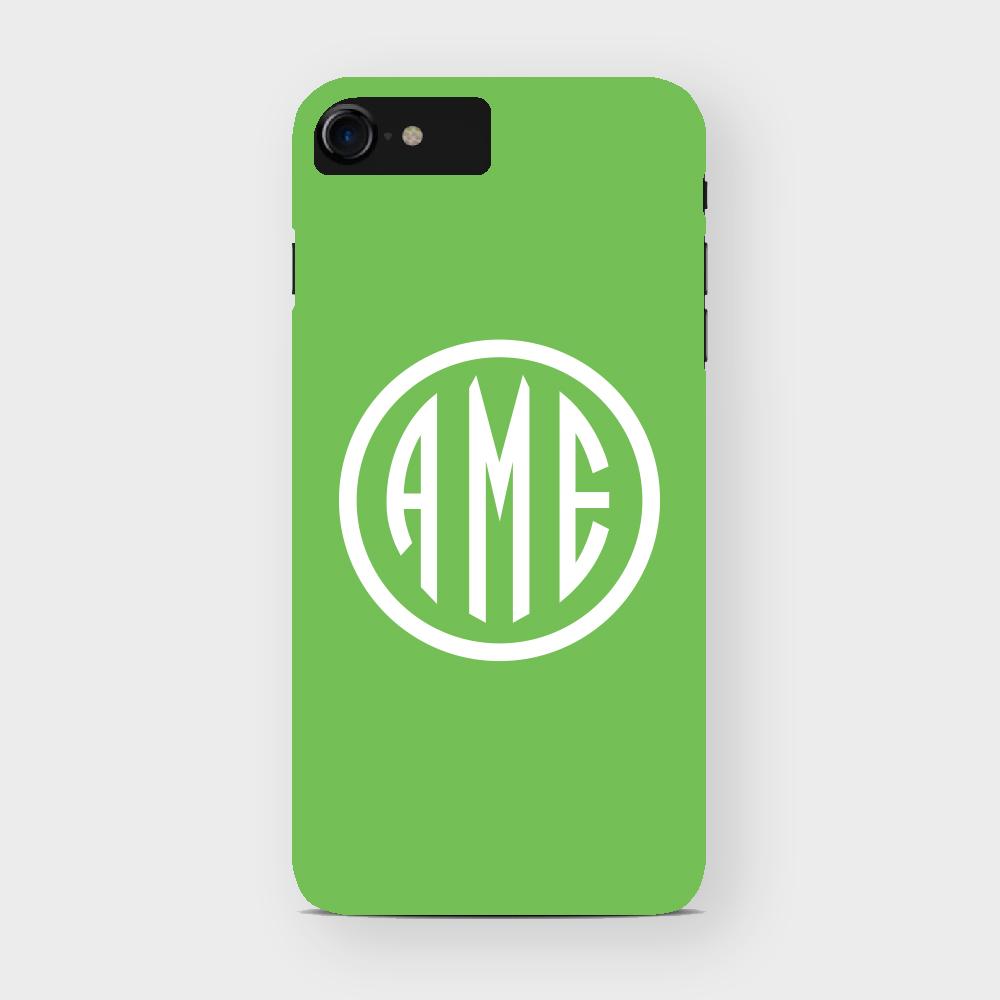 Citrus and White Monogram iPhone Case